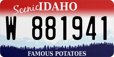 ID license plate W881941