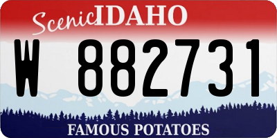 ID license plate W882731