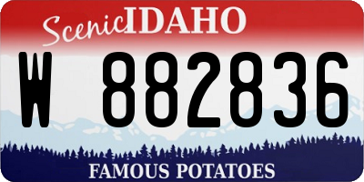 ID license plate W882836