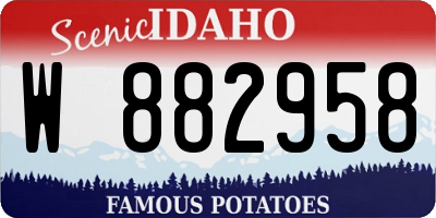 ID license plate W882958