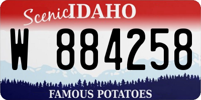 ID license plate W884258