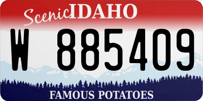 ID license plate W885409