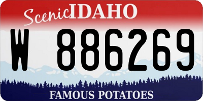 ID license plate W886269