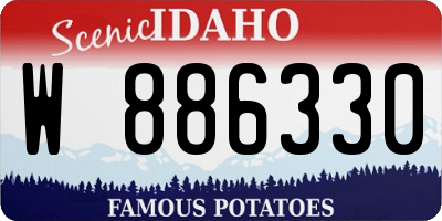 ID license plate W886330