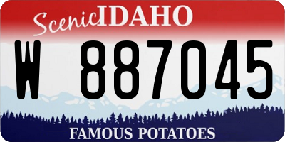 ID license plate W887045