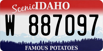 ID license plate W887097