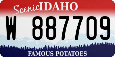ID license plate W887709