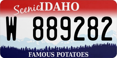 ID license plate W889282