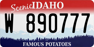 ID license plate W890777