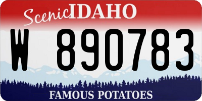 ID license plate W890783