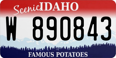 ID license plate W890843