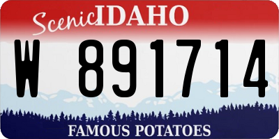 ID license plate W891714