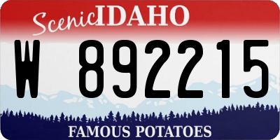 ID license plate W892215