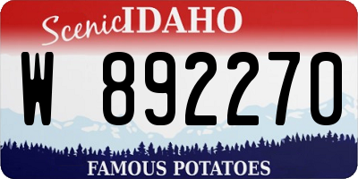 ID license plate W892270