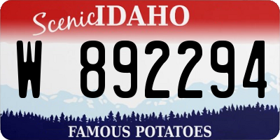ID license plate W892294