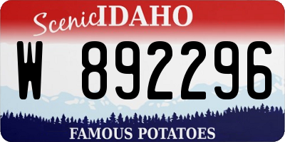 ID license plate W892296