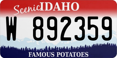 ID license plate W892359