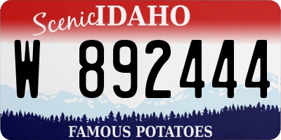 ID license plate W892444
