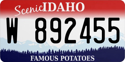 ID license plate W892455