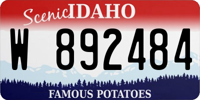 ID license plate W892484