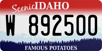 ID license plate W892500
