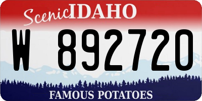 ID license plate W892720