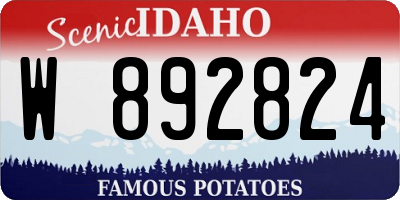 ID license plate W892824
