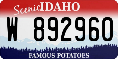 ID license plate W892960
