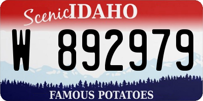 ID license plate W892979