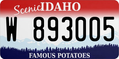 ID license plate W893005