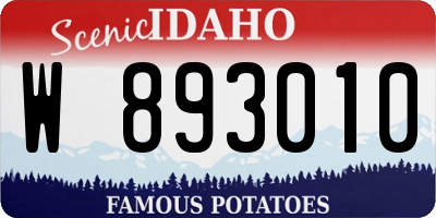ID license plate W893010