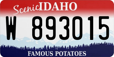 ID license plate W893015