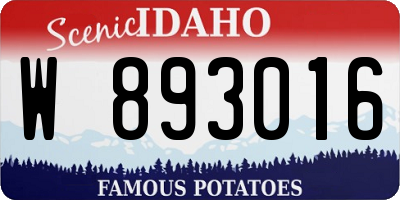 ID license plate W893016