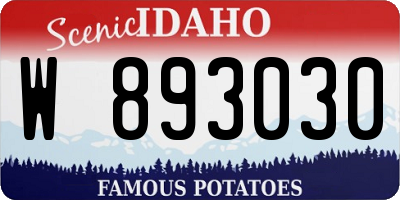 ID license plate W893030