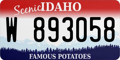 ID license plate W893058