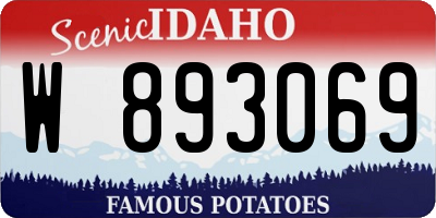 ID license plate W893069