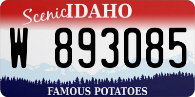 ID license plate W893085