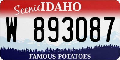 ID license plate W893087