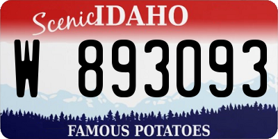 ID license plate W893093