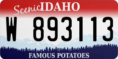 ID license plate W893113