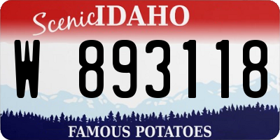 ID license plate W893118