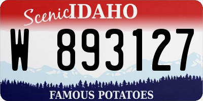 ID license plate W893127