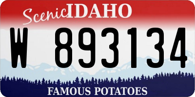 ID license plate W893134