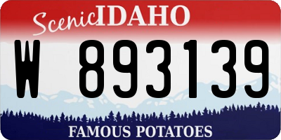 ID license plate W893139