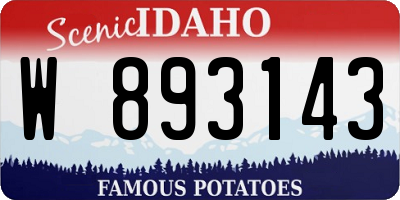 ID license plate W893143
