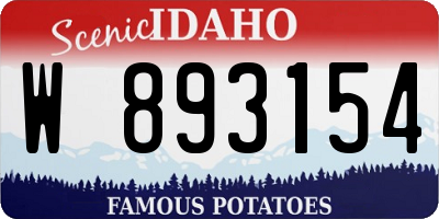 ID license plate W893154