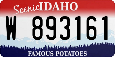 ID license plate W893161