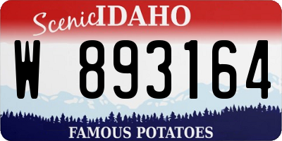 ID license plate W893164