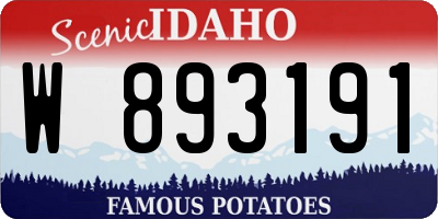 ID license plate W893191