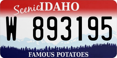 ID license plate W893195